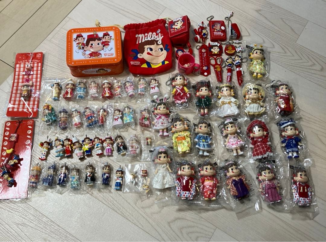 セット　ペコちゃん　ぽこちゃん　50周年　フィギュア　人形　缶　レトロ　不二家