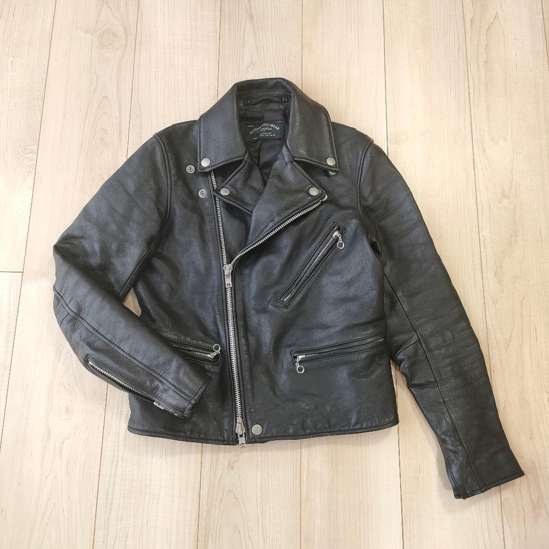 United Arrows レザー ダブルライダース ジャケット ブラック - メルカリ