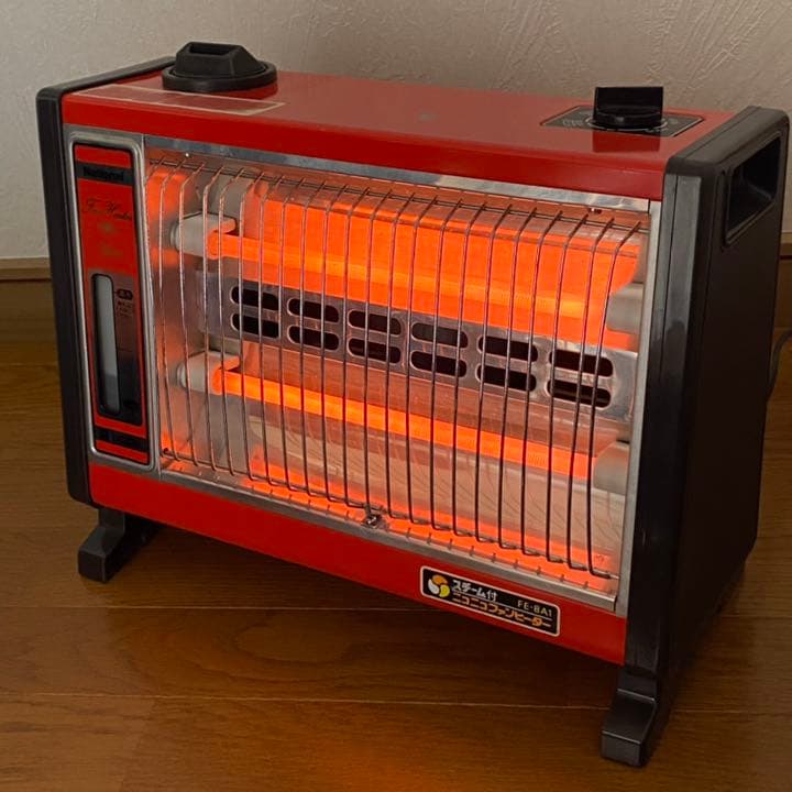 ナショナル スチーム加湿電気ストーブ 昭和レトロ - メルカリ