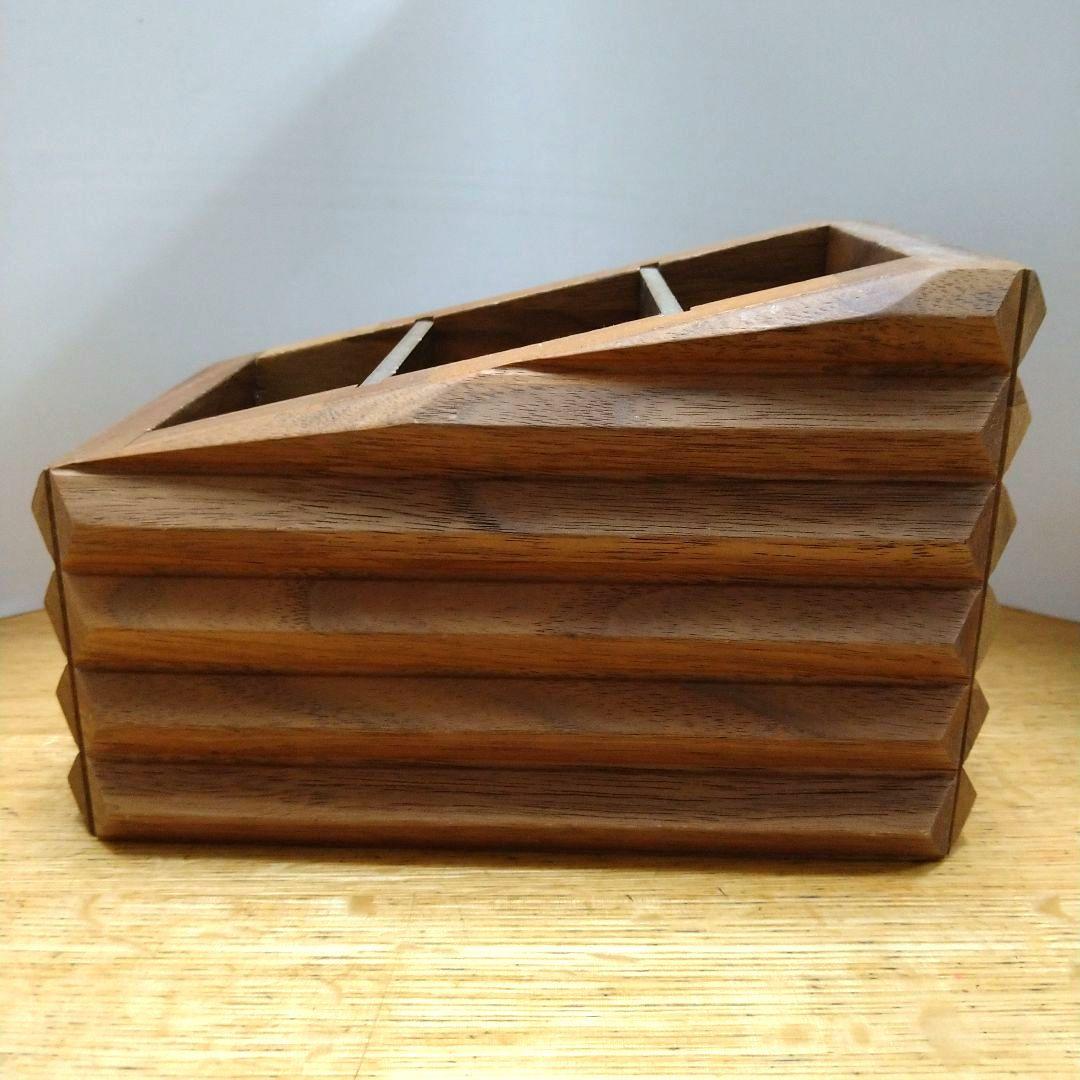 カリモク✩非売品!入手困難 リモコンスタンド 小物ケース 木目