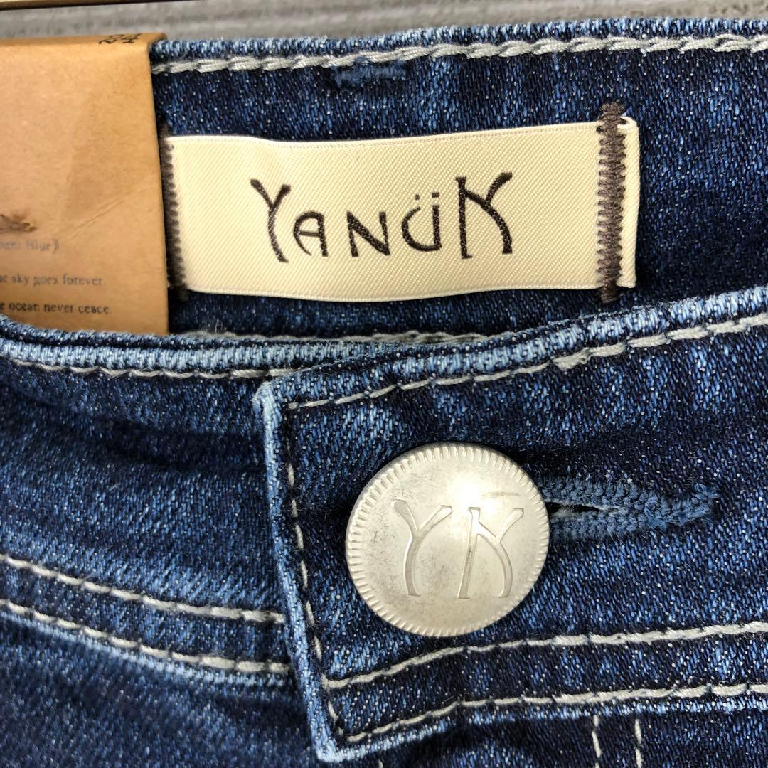未使用品 YANUK ワイドフレア デニムパンツ 24 WIN - メルカリ