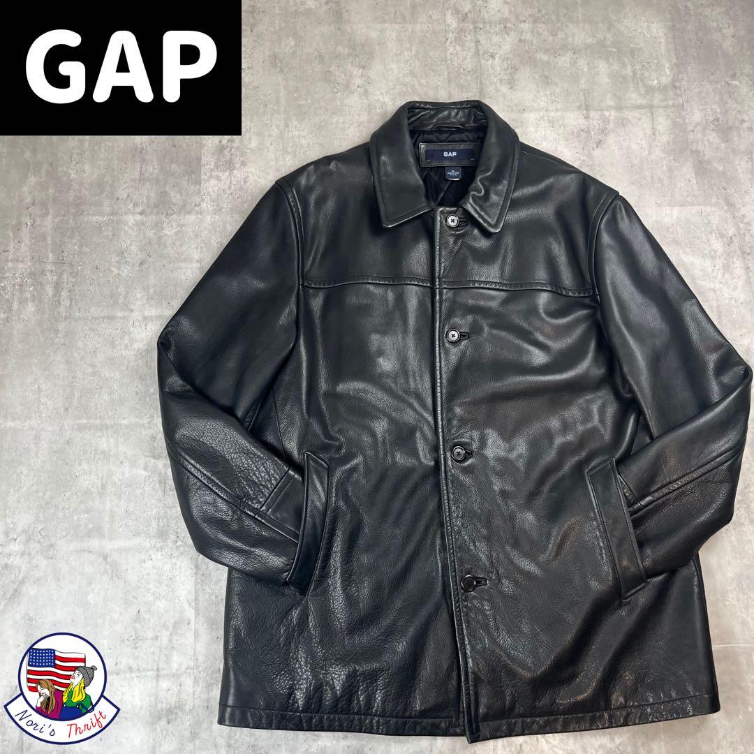 希少 野村訓市着用 オールドギャップ レザーカーコート ブラック1385