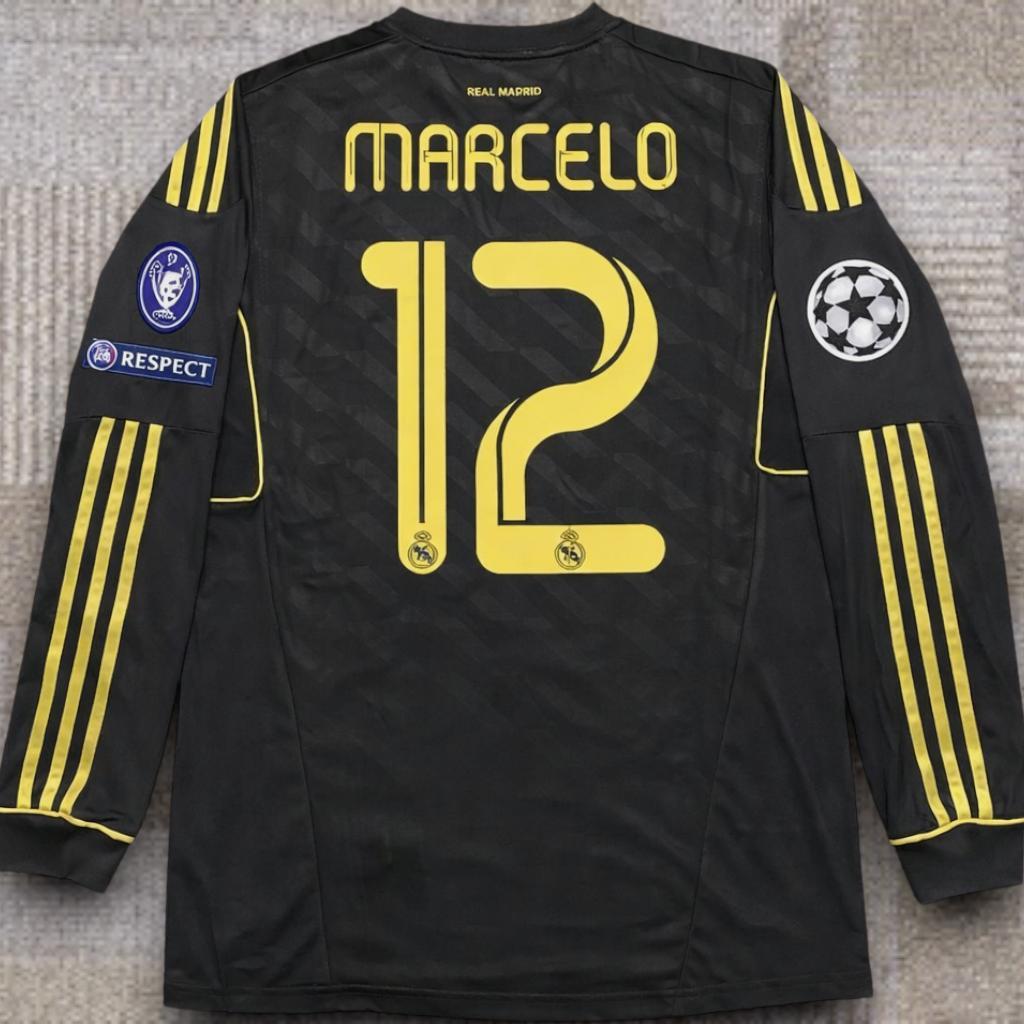 11/12 レアル・マドリード アウェイ 長袖 ユニフォーム 12番 マルセロ 予約ECM32】【国内未発売】レアルマドリード アウェイ 長袖