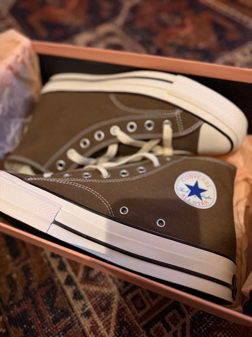 【新品】Converse addict CANVAS HI ブラウン　28CM 4/10(日)発売のコンバースアディクト。ナイスなカラーで登場です