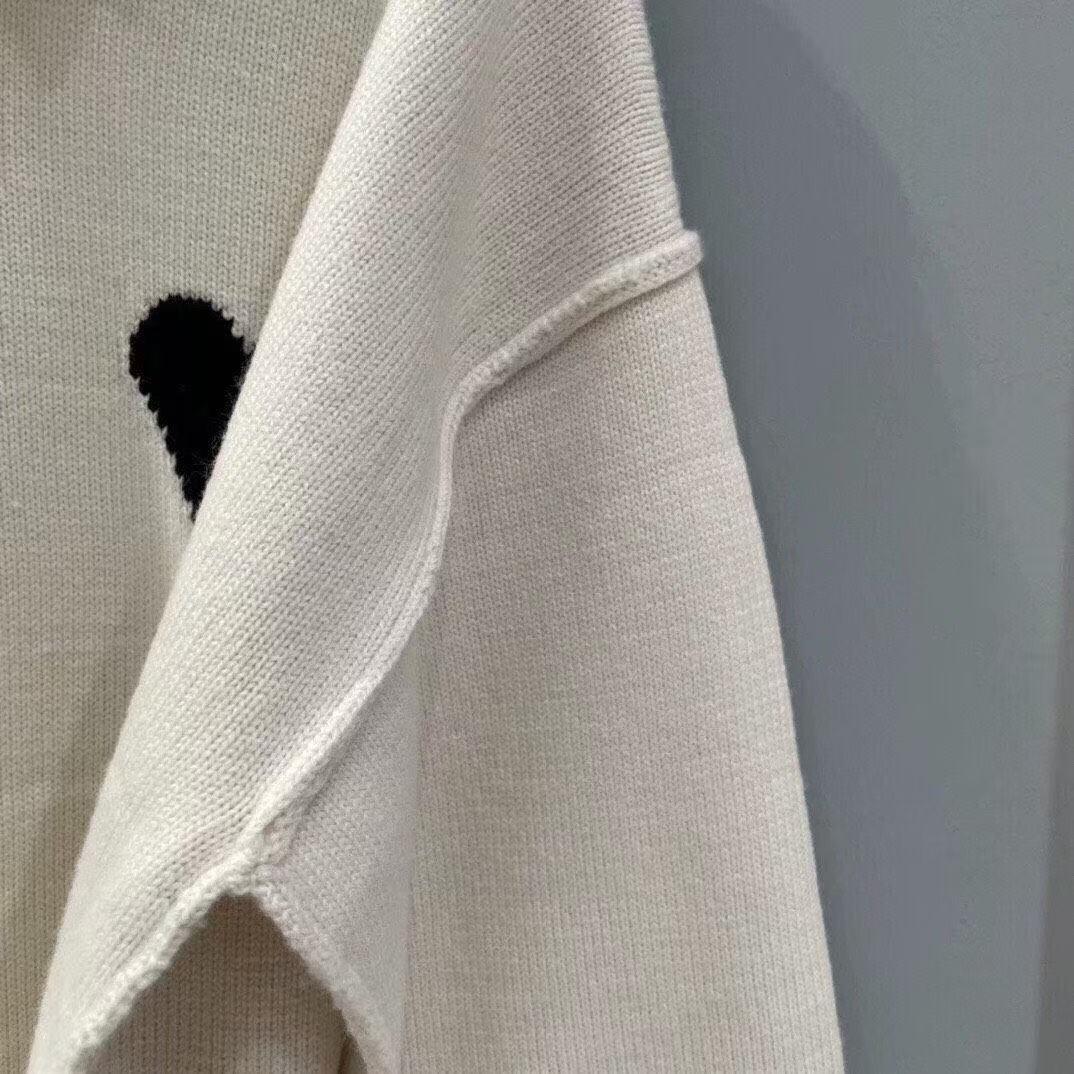 AMI PARIS ホワイト ニット セーター ポロニット M - メルカリ