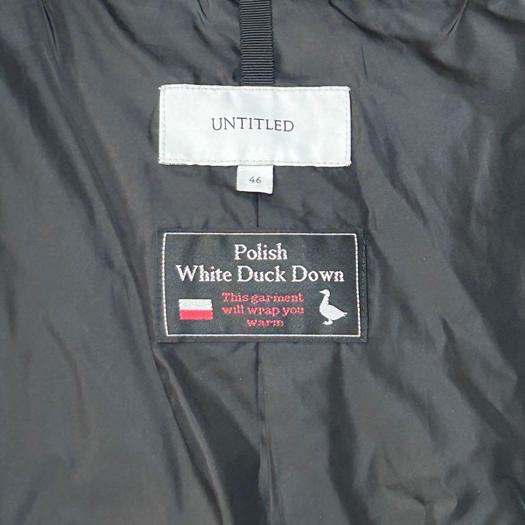ホワイトダック 《UNTITLED》ダウンジャケット(46）黒 大きいサイズ