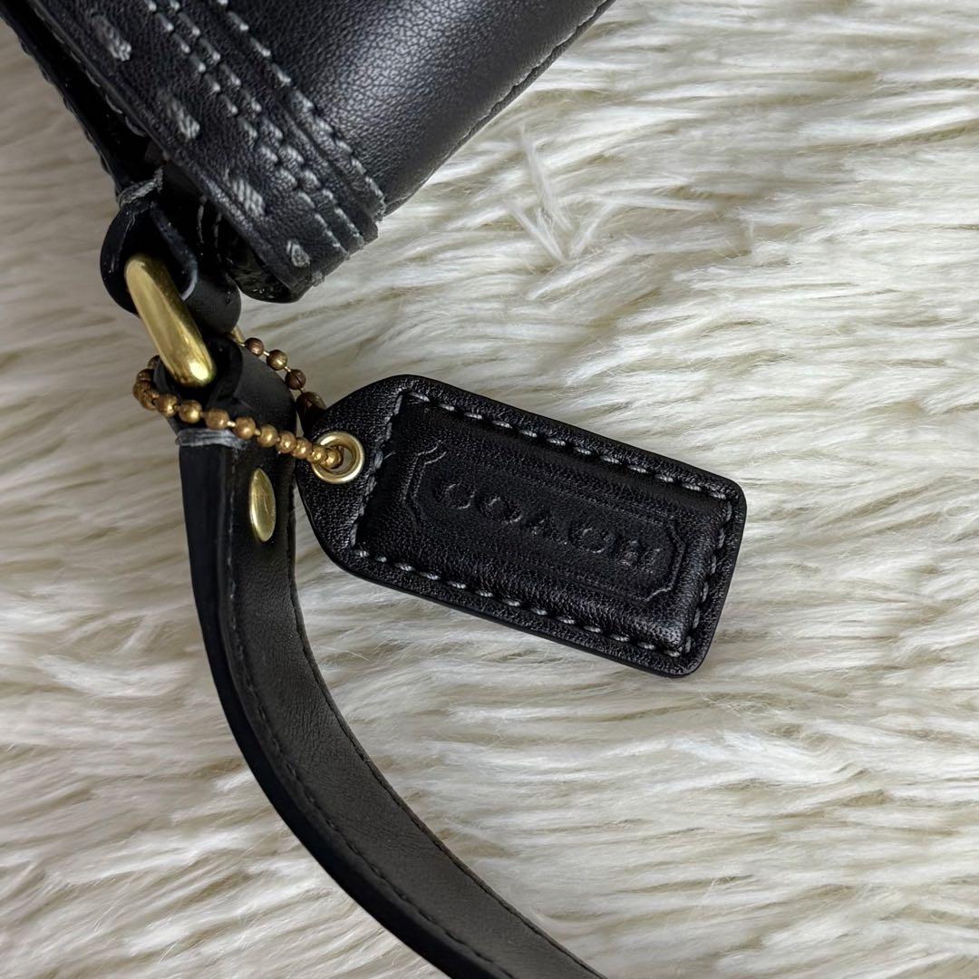 美品♡COACH コーチ ターンロック レザー フラップ ショルダーバッグ