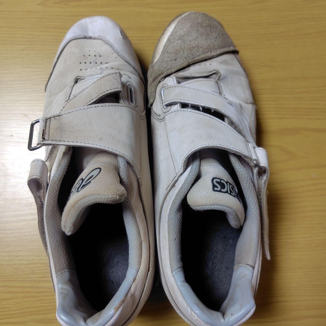 asics ホワイト スパイク ベルクロ剣スパイク27.5 cm - メルカリ