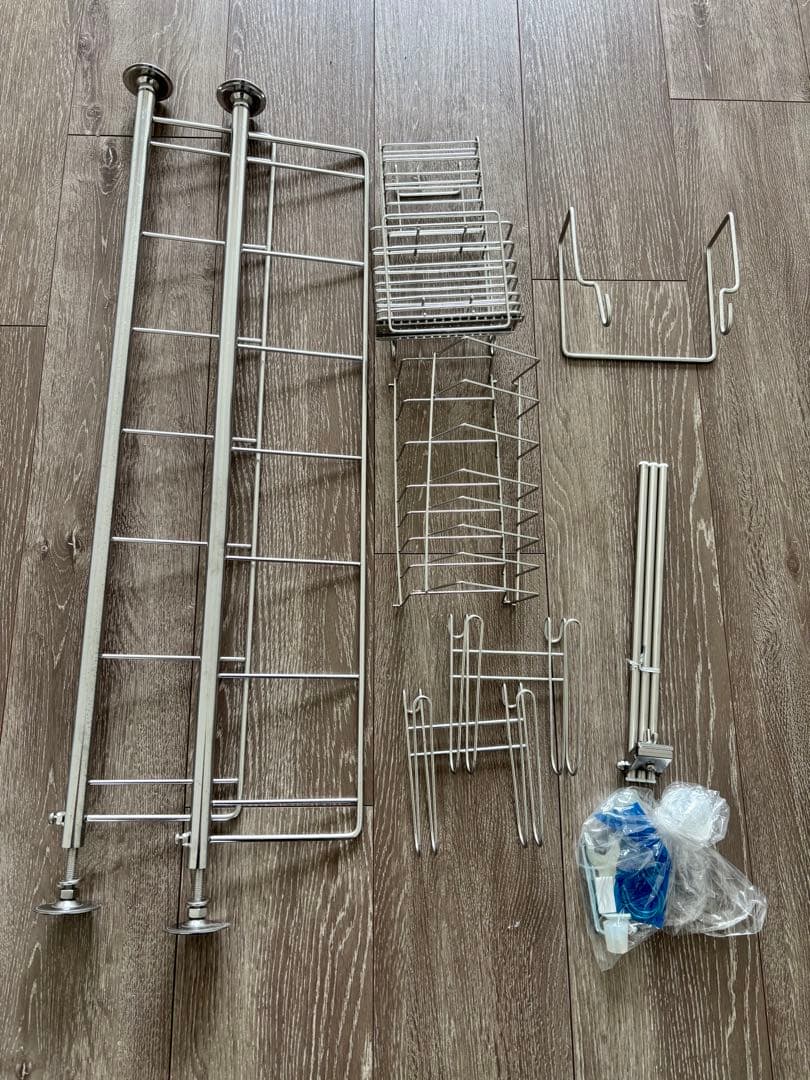 【LOWYA】水切りラック　デラックスタイプ Amazon｜LOWYA ロウヤ 突っ張り 水切りラック キッチン ステンレス 幅