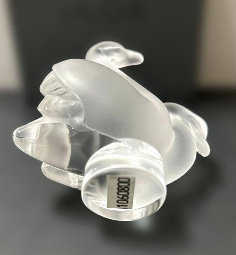 ラリック2羽の白鳥 クリスタル製置物 ペーパーウェイト