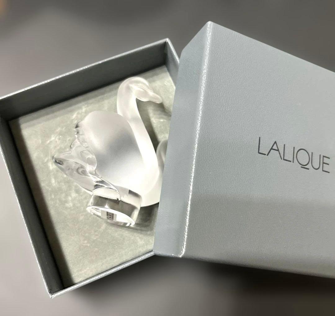 ラリック2羽の白鳥　クリスタル製置物　ペーパーウェイト