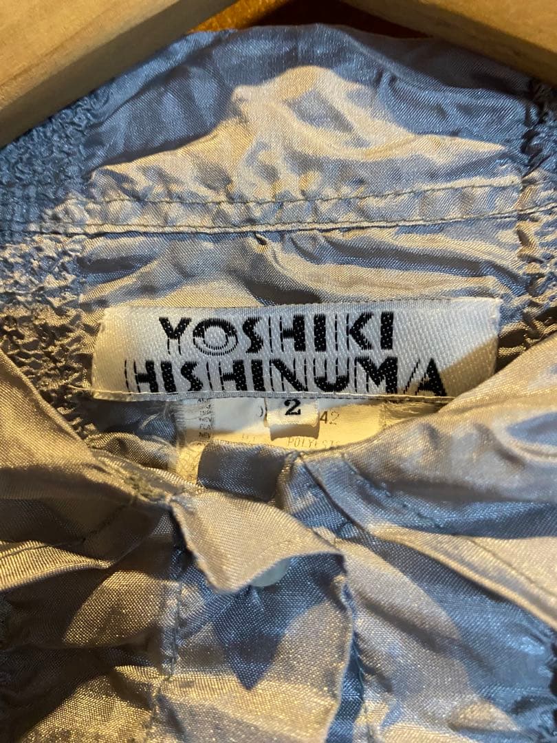 YOSHIKI HISHINUMA 半袖シャツ フリル グレー