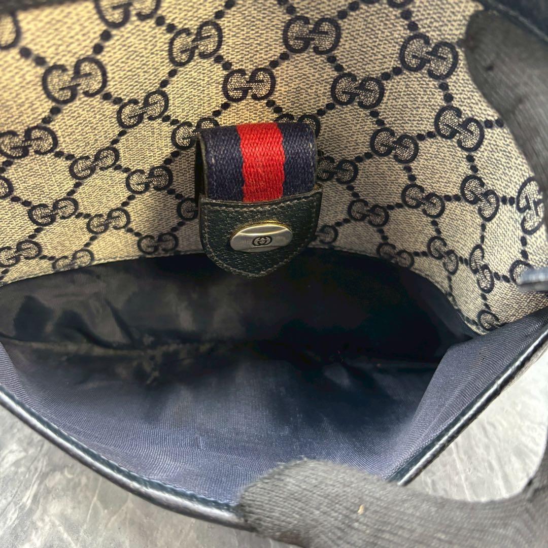 ✨美品✨GUCCI シェリーライン GG ショルダーバッグ ネイビーロゴ