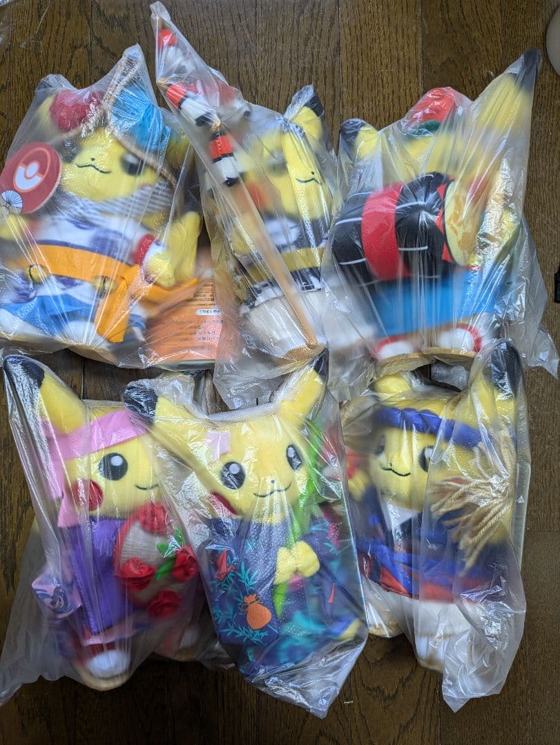 ポケモンセンタートウホク　お祭り　ピカチュウ　ぬいぐるみ　6種 　オマケ付㉒
