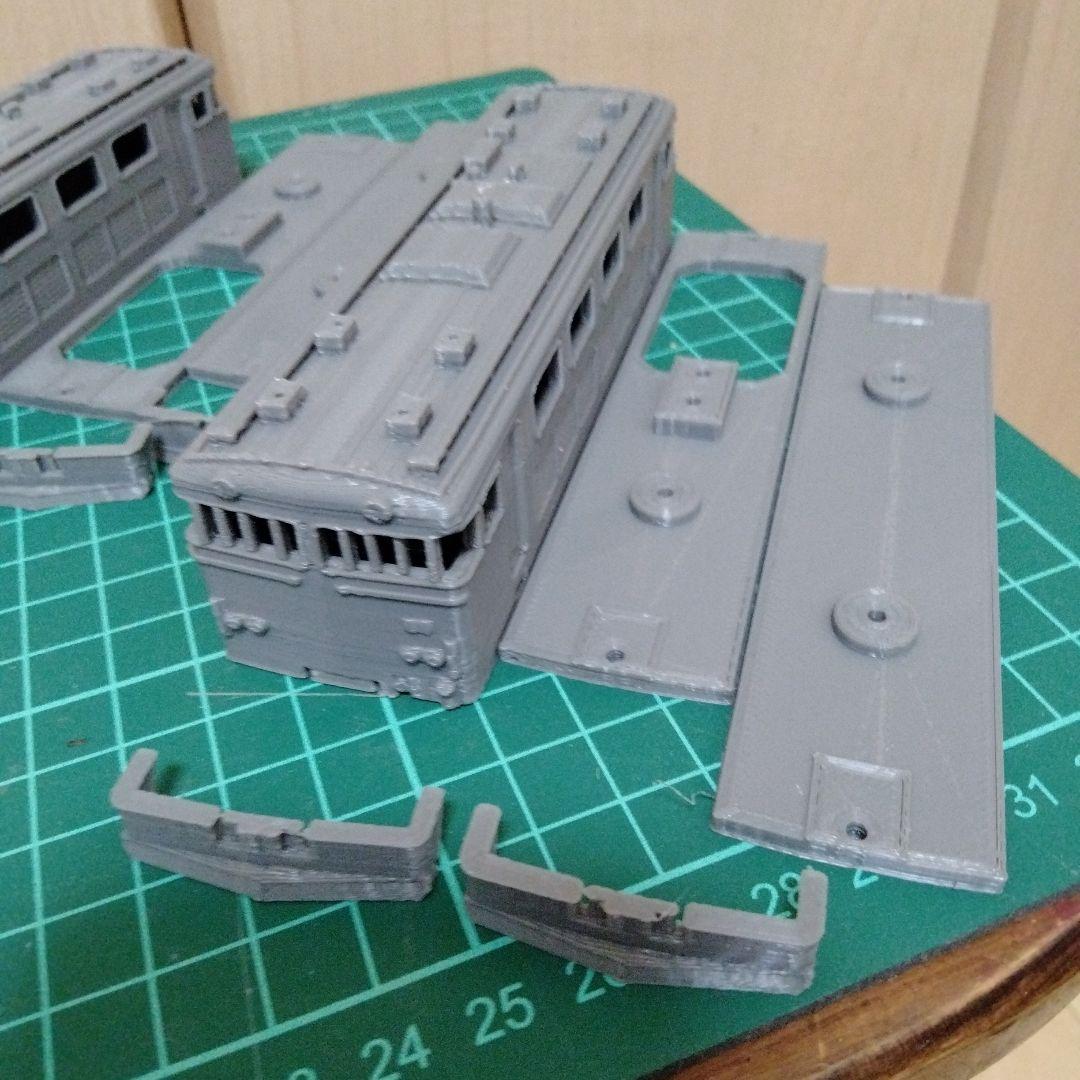 【彩】私鉄風電気機関車（1/80・HOゲージ）鉄道模型未塗装キット　4両分