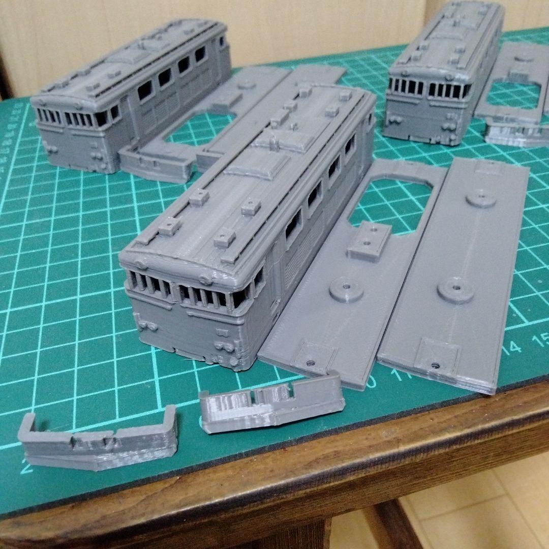 【彩】私鉄風電気機関車（1/80・HOゲージ）鉄道模型未塗装キット　4両分