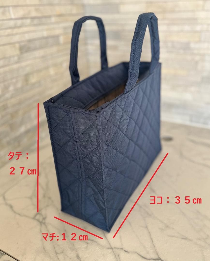 ネイビー お受験バッグ A4 自立 説明会 保護者会用 お稽古用 ファスナー付