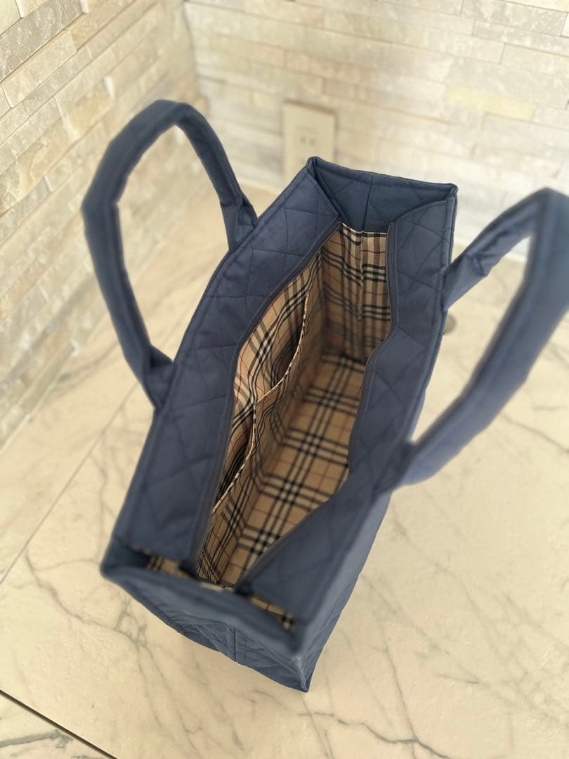 ネイビー お受験バッグ A4 自立 説明会 保護者会用 お稽古用 ファスナー付