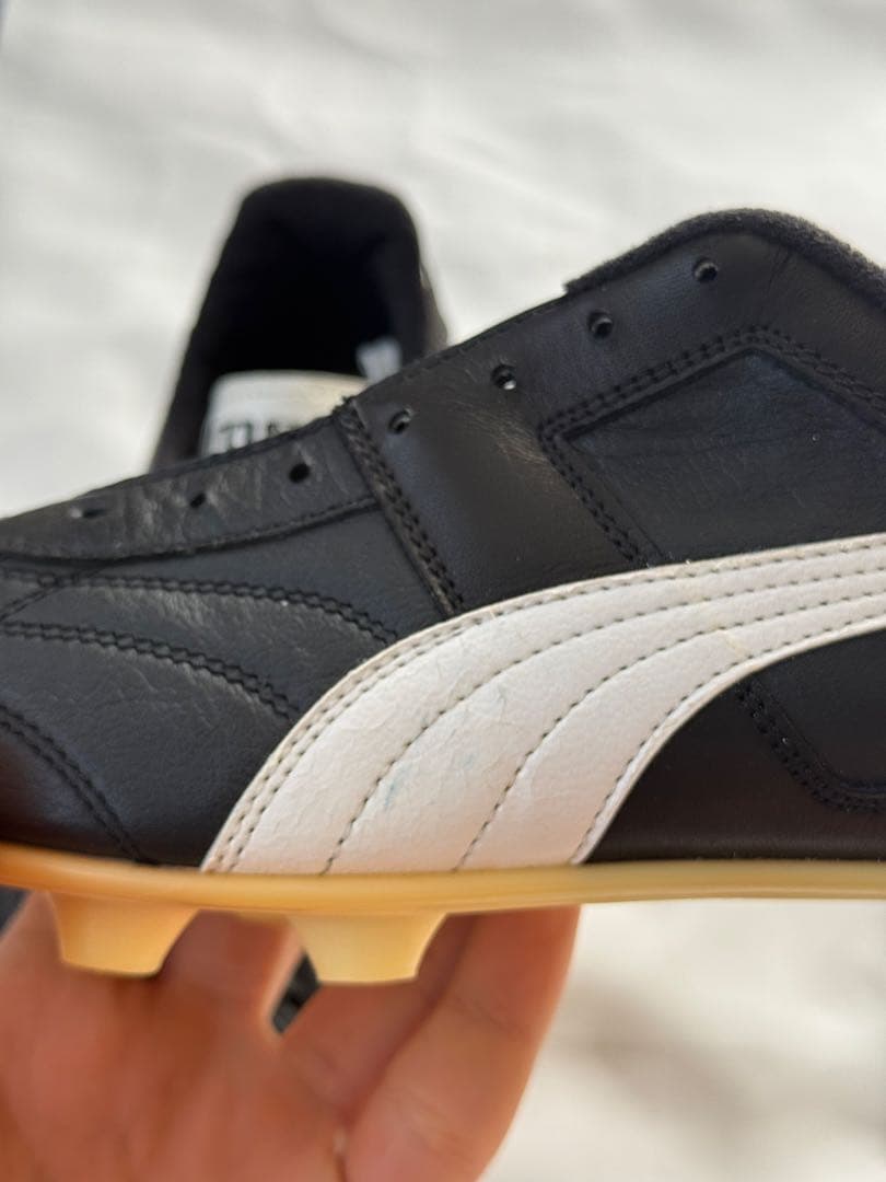 お*や様 PUMA P353SP ブラックサッカーシューズ 24.5cm