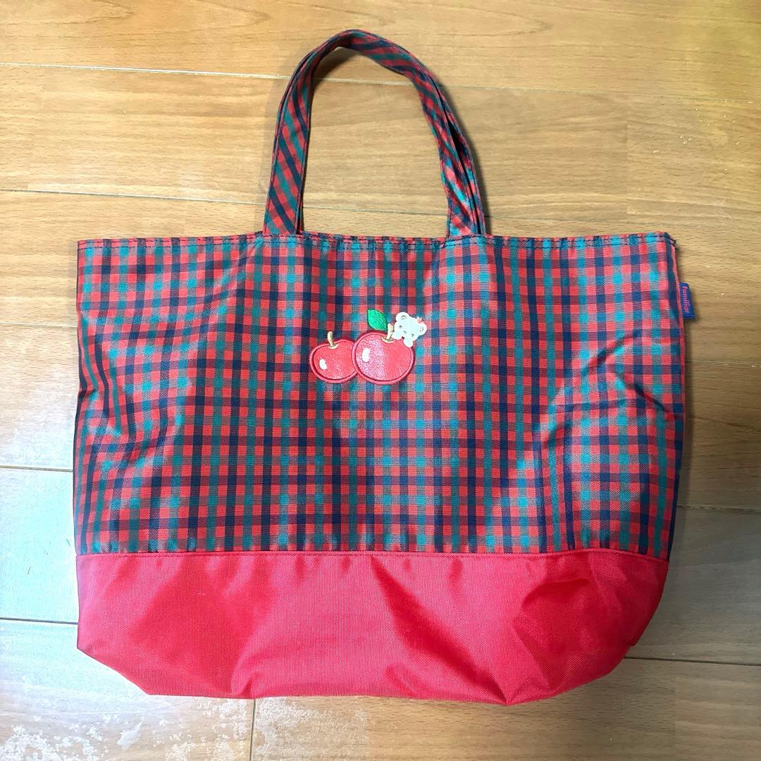chi様専用 familiar ファミリア チェック レッスンバッグ - メルカリ