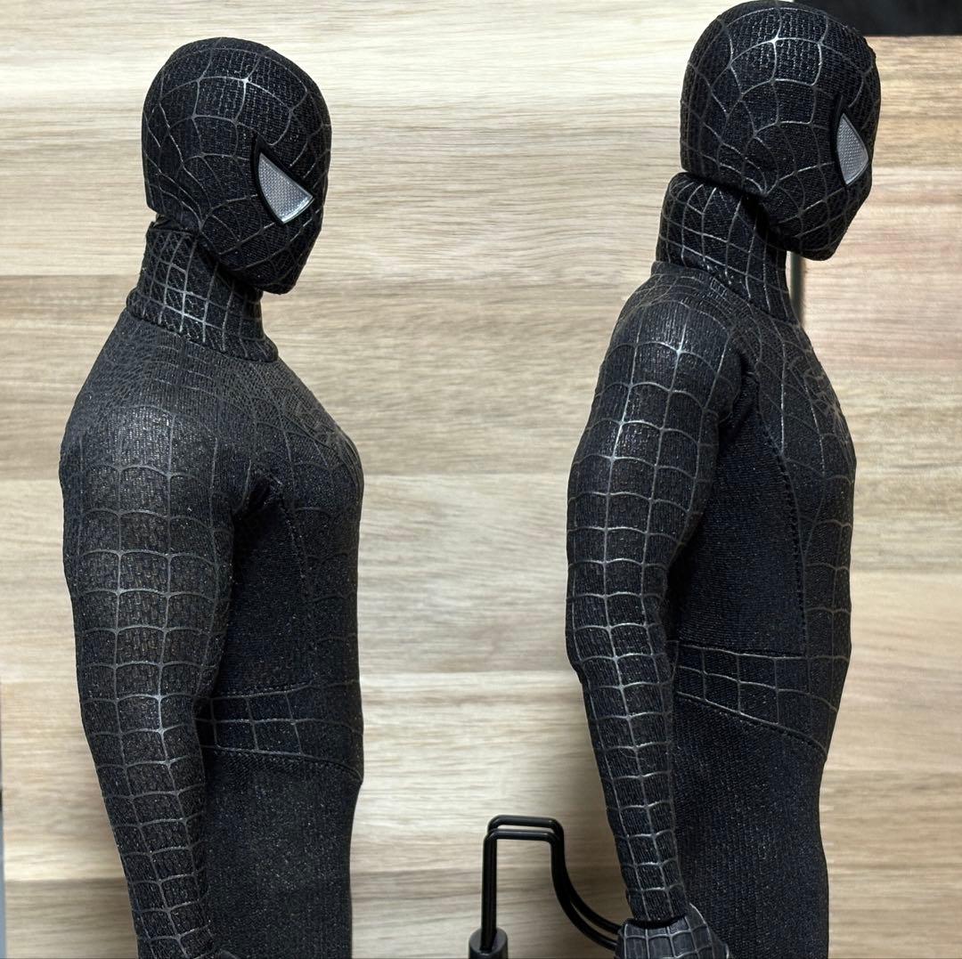 カスタム品　ホットトイズ　スパイダーマン　ブラックスーツ　フィギュア　サムライミ
