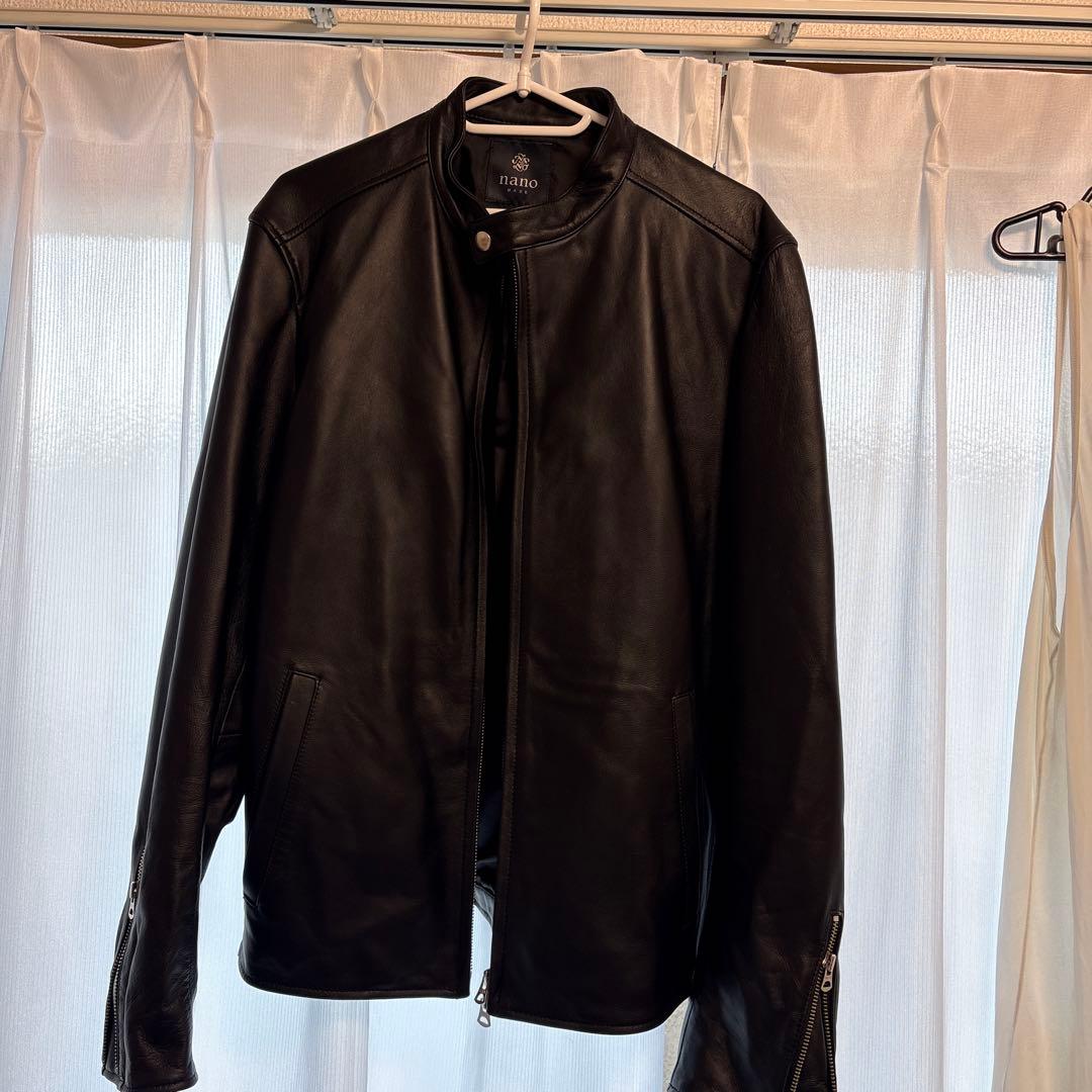 nano・universe レザージャケット 羊革 楽天市場】S【nano・universe GOAT SKIN LEATHER JACKET NUC23LO250GL