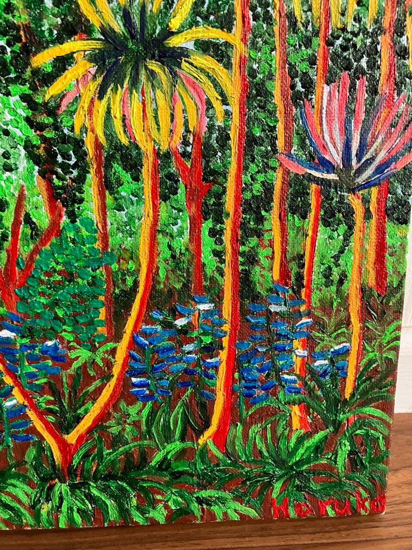 絵画　油絵　風景画　ジャングル　F4