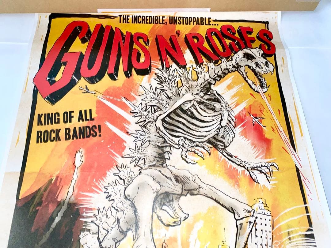 GUNS N' ROSES 2017 埼玉限定リトグラフ ポスター ナンバー入り