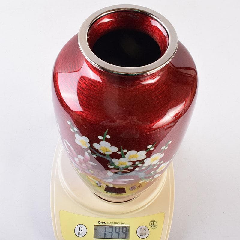 七宝焼 相互七宝謹製 透釉 菊文 花瓶 共箱 M R9087 - メルカリ