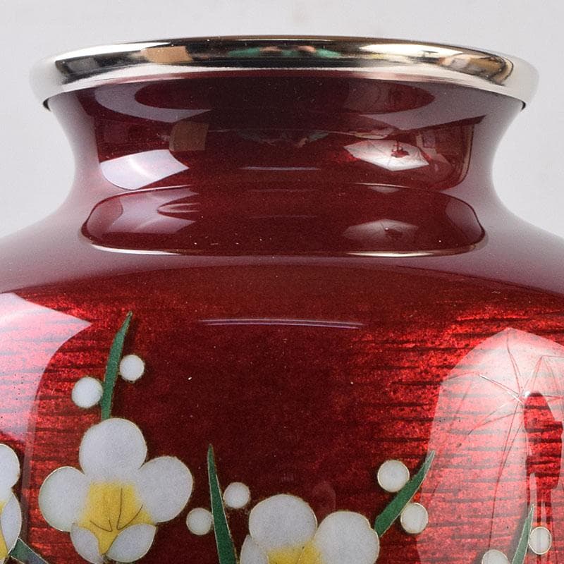 七宝焼 相互七宝謹製 透釉 菊文 花瓶 共箱 M R9087 - メルカリ