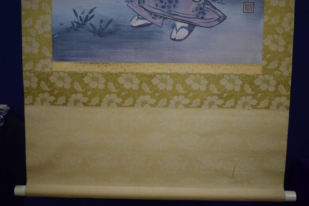 複製/横山大観/無我図/工芸/布袋屋掛軸HJ-214