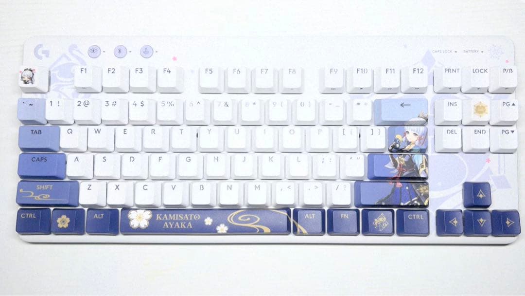 原神 Logitech G517 ワイヤレスゲーミングキーボード 神里綾華モデル