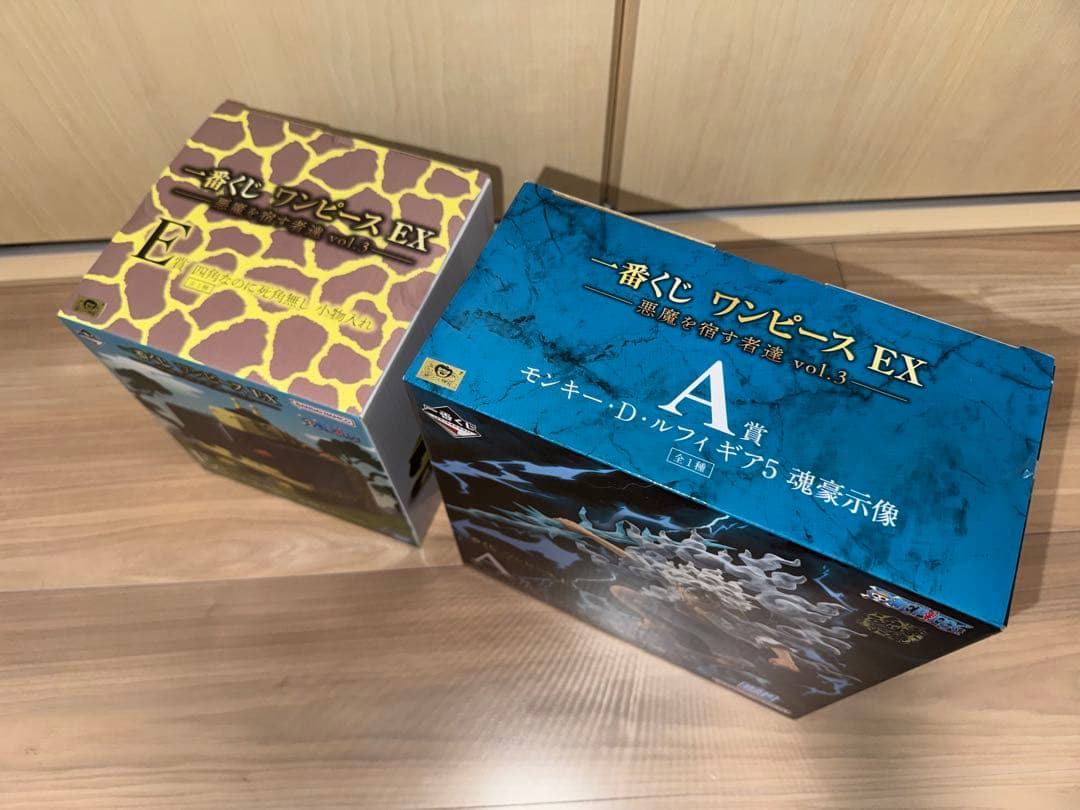 ワンピース一番くじ　悪魔を宿す者達　A賞ルフィ　E賞カク