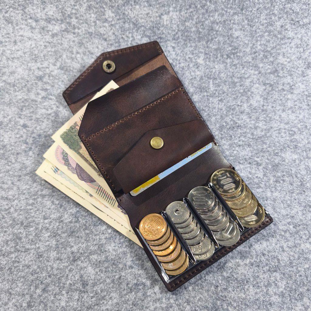 キャッチャー　財布　ハンドメイド　レザー　クラフト レザークラフト】コインキャッチャーウォレットを作ってみた。～Making