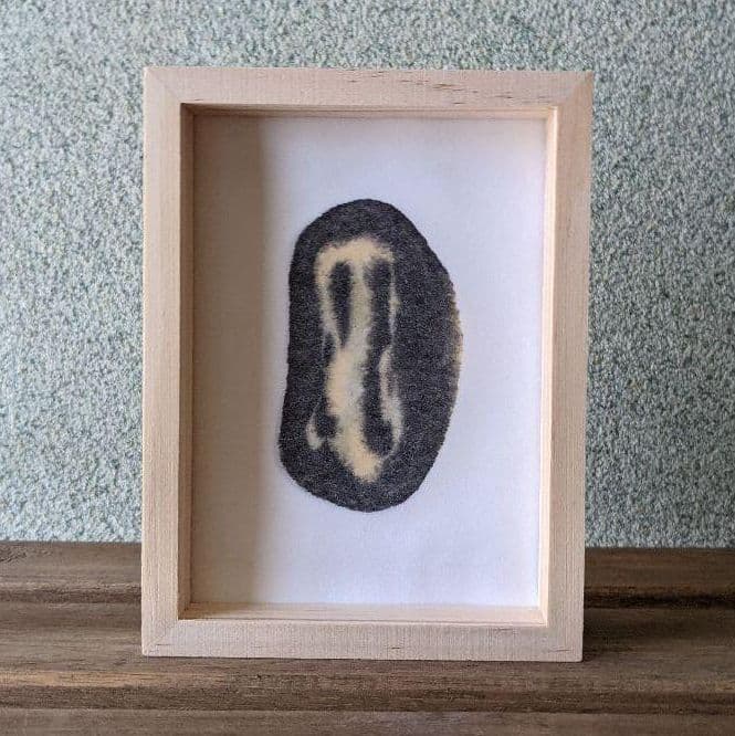 Seeping シリーズ / 原画 抽象 フレーム付き 作家サイン入り Happy