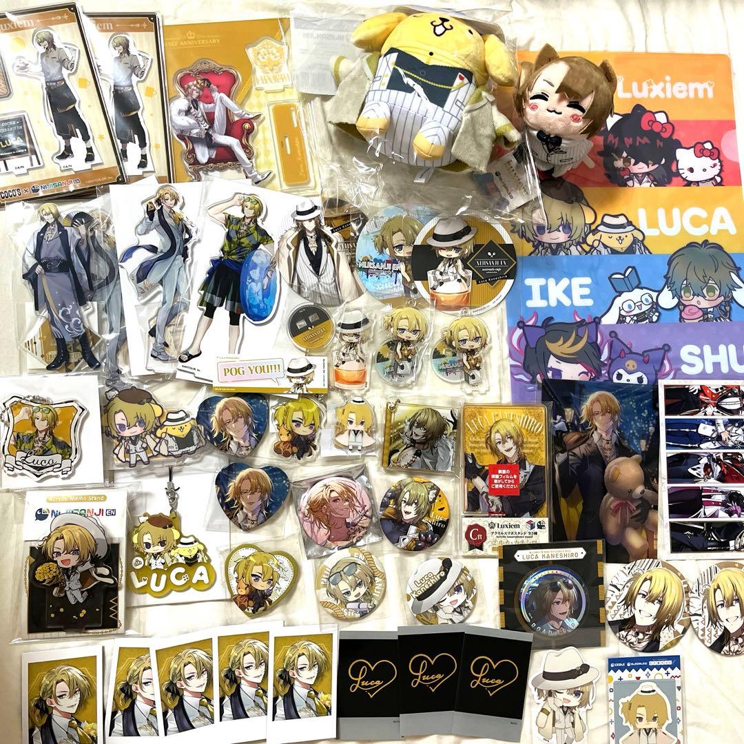 にじさんじENルカカネシロ グッズ47点まとめ売りアクスタ 缶バッジ ぬいぐるみ にじさんじENルカカネシロ グッズ47点まとめ売りアクスタ 缶バッジ
