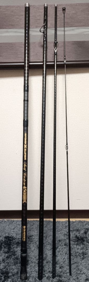 シマノハイパワーXスーパーサーフカスタム450EX！4本継ぎ投げ竿ガイド