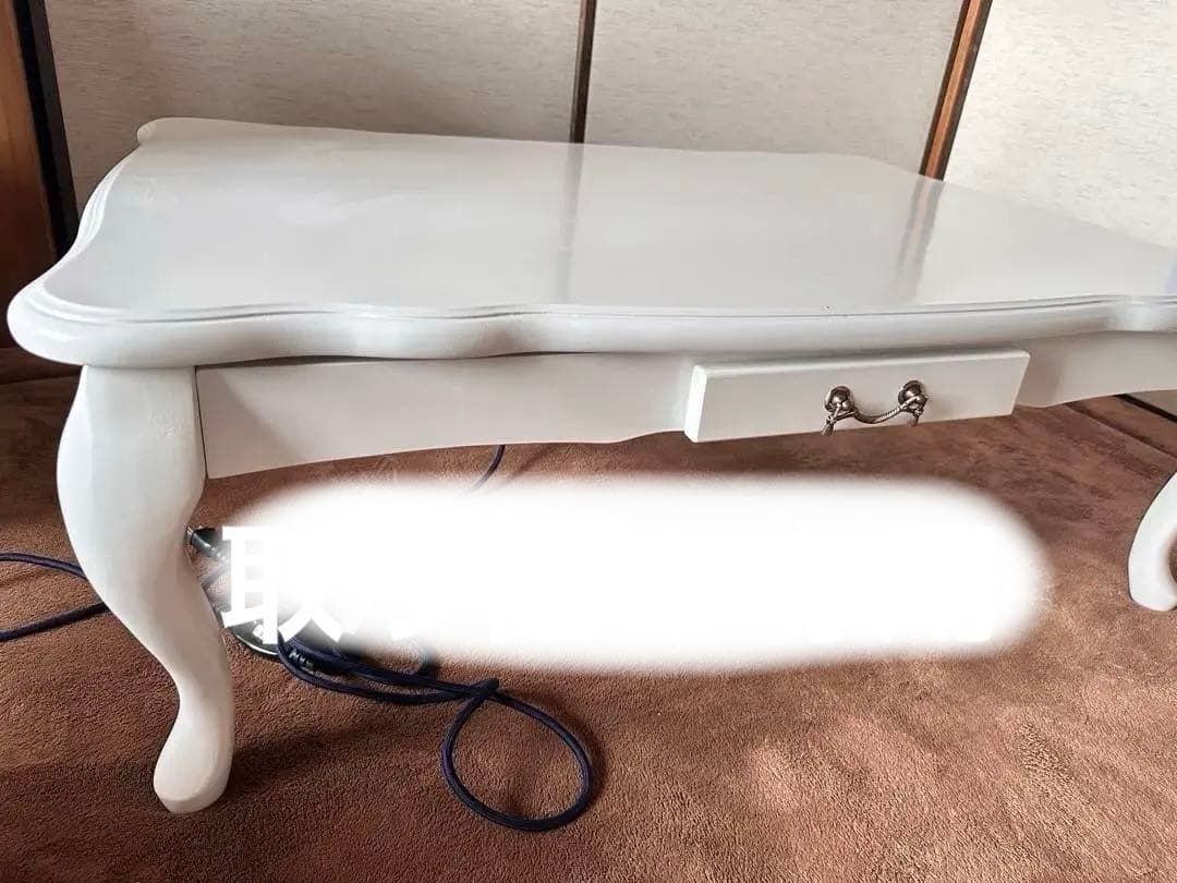 ホワイト電気こたつ 引き出し付き 正方形75×75]ヤマダセレクト YKZ7575CLW カジュアルこたつ ホワイト