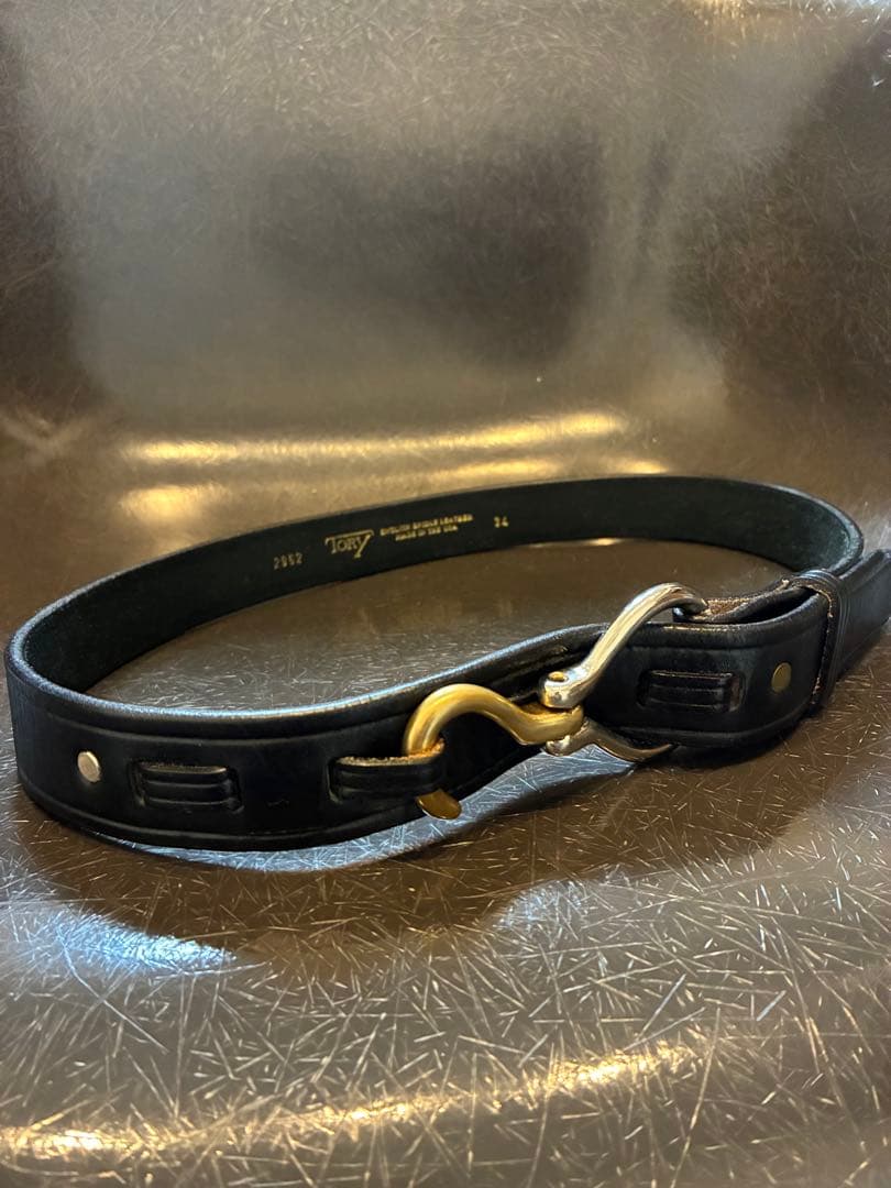 TORY LEATHER ムーンロイド別注　フックバックルベルト 34インチ EXCLUSIVE HOOK BUCKLE BELT|別注 フックバックルベルト別注 フック
