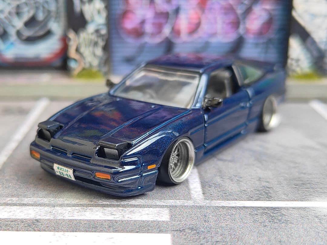 トミカ改造 日産 180sx ワンエイティー プレミアム☆深リムホット