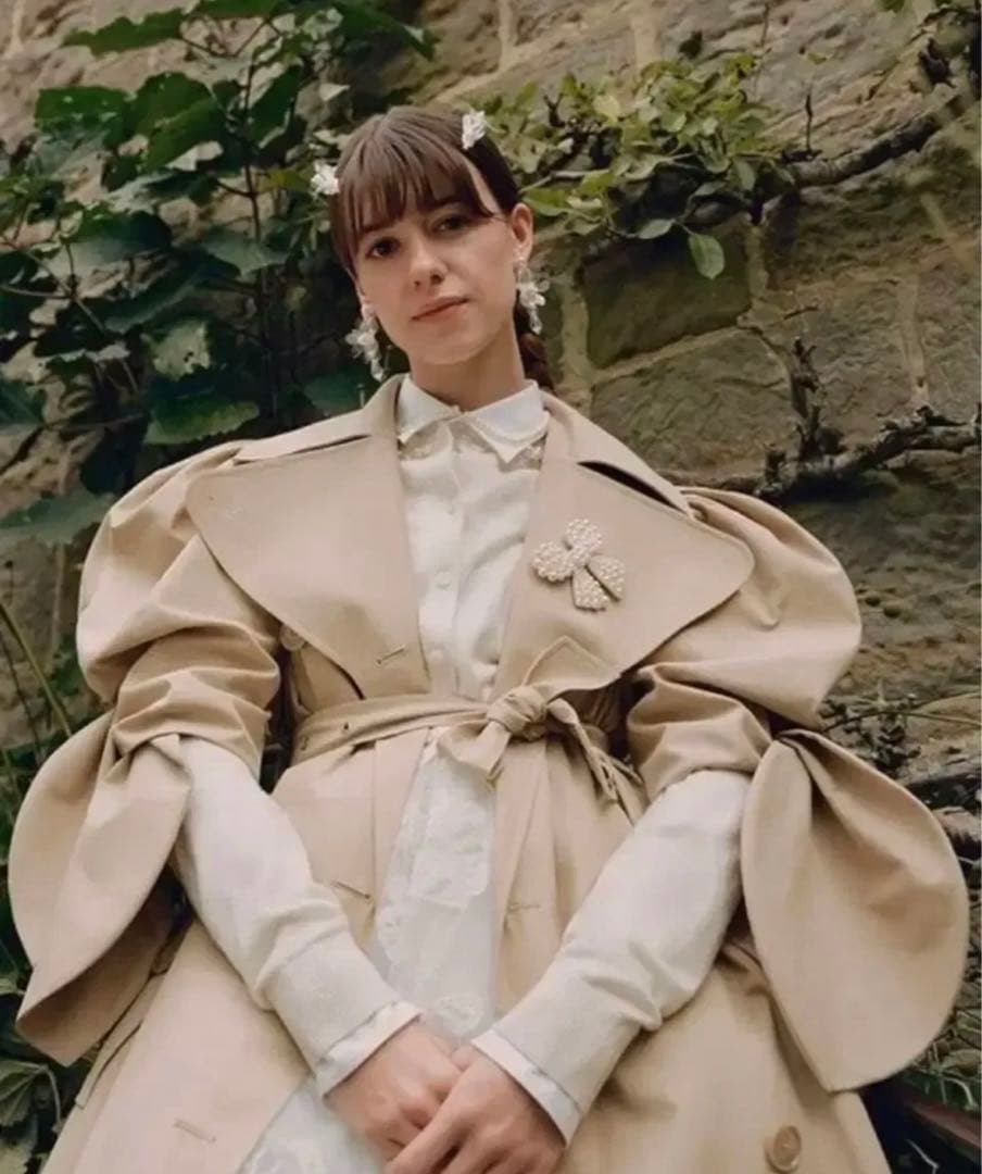 Simone Rocha x H&M パフスリーブ トレンチコート ベージュ S - メルカリ