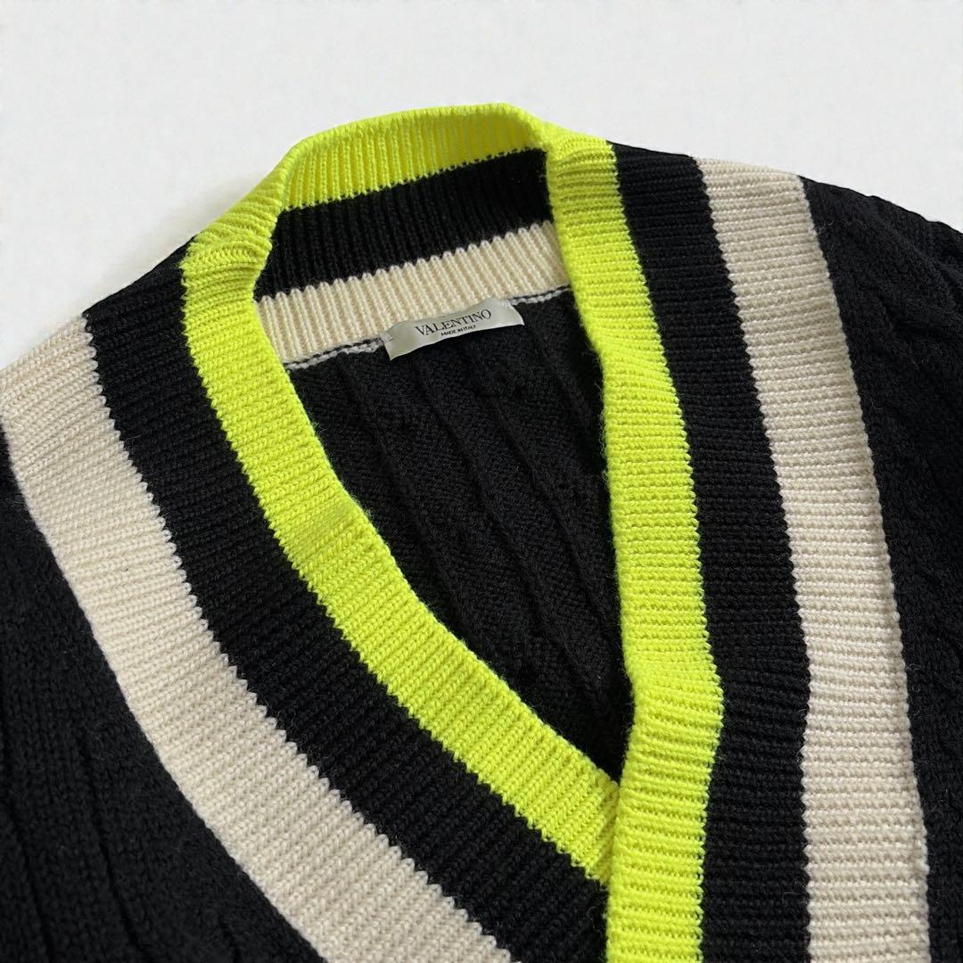 NFC反応有】ヴァレンティノ VLTN ロゴ カーディガン ヴァージンウール