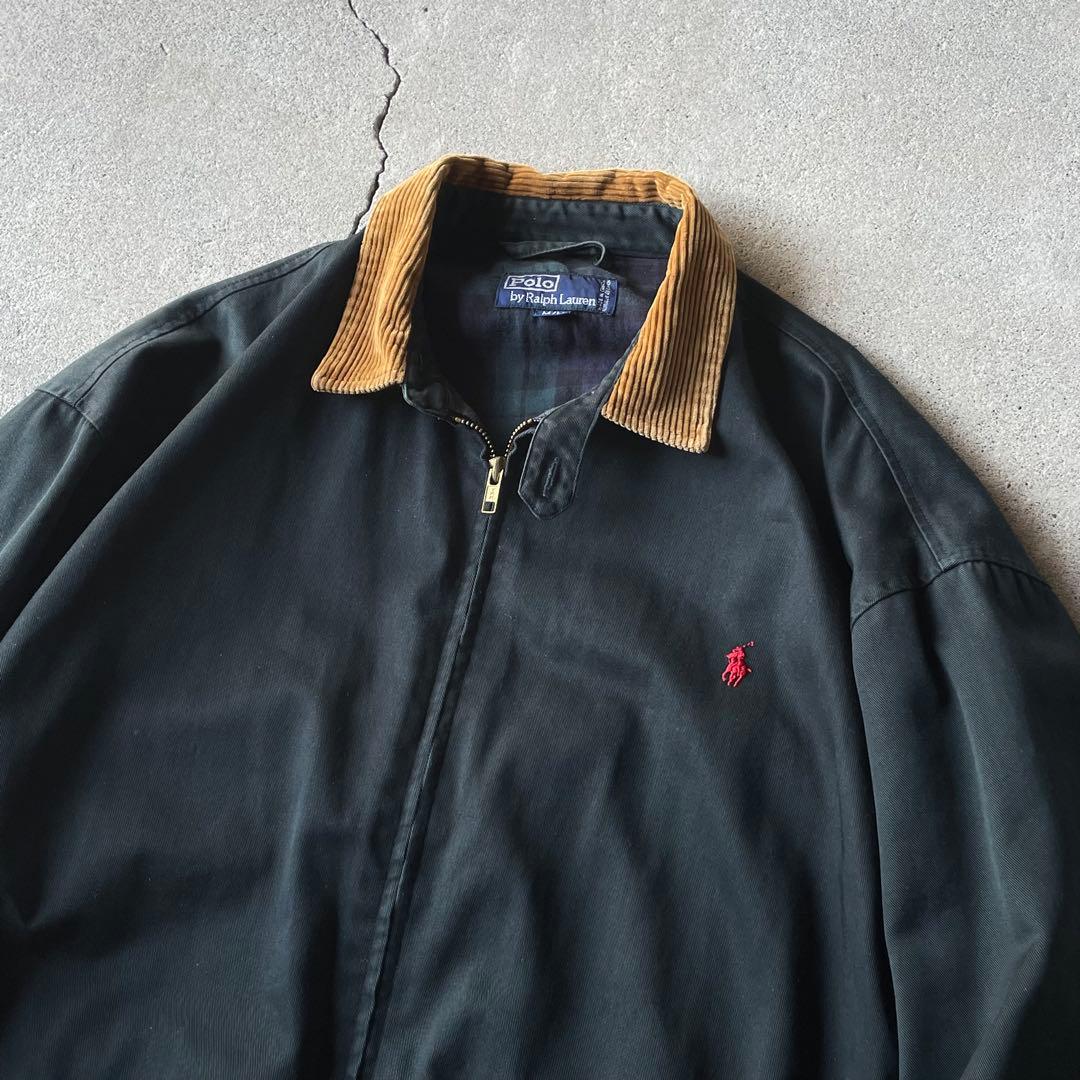 90s Polo Ralph Lauren スイングトップ 襟コーズ ブラック - メルカリ