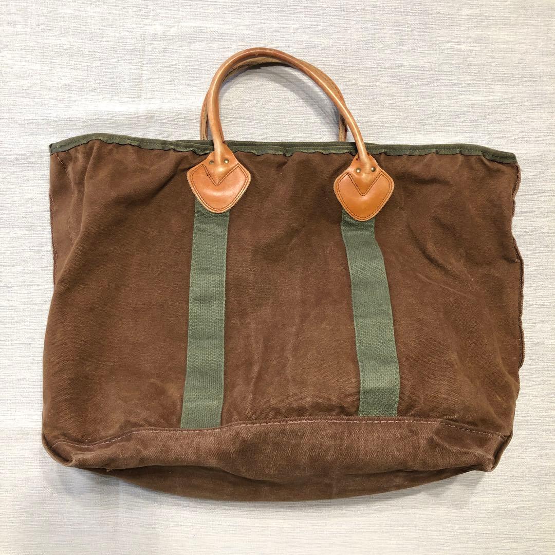 L.L.Bean キャンバス トートバッグ レザーハンドル ヴィンテージ