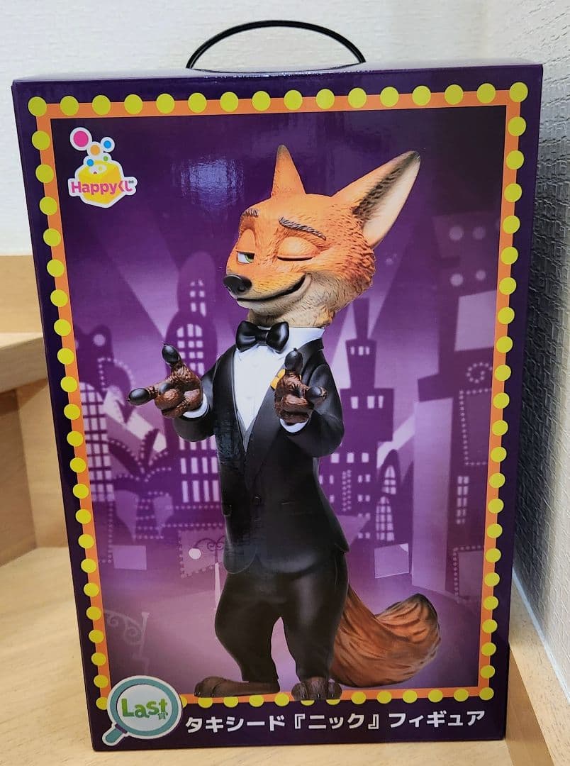 ねこにごはん　タキシード ニック フィギュア 約25cm ニックのタキシードフィギュアも Happyくじ『ズートピア2』発売｜あと
