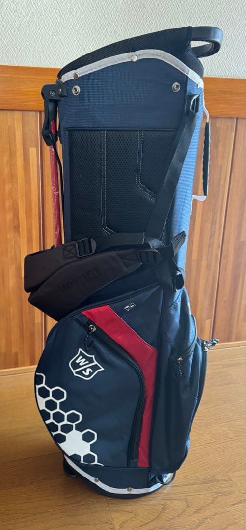 Wilson ゴルフバッグ ネイビー レッド - メルカリ