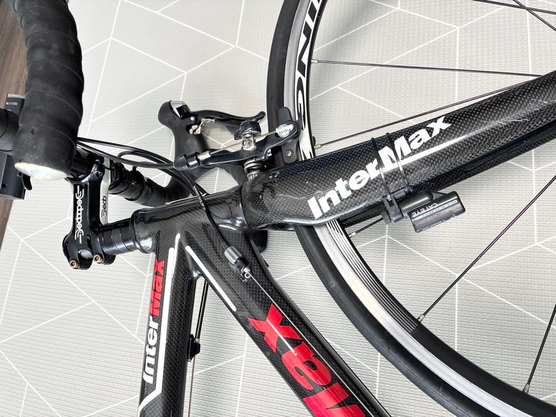 InterMax ロードバイク カーボンフレーム 黒/赤