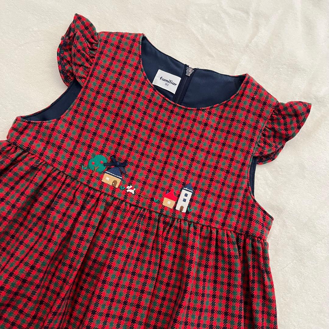 美品】 ファミリア familiar ワンピース 90cm - メルカリ