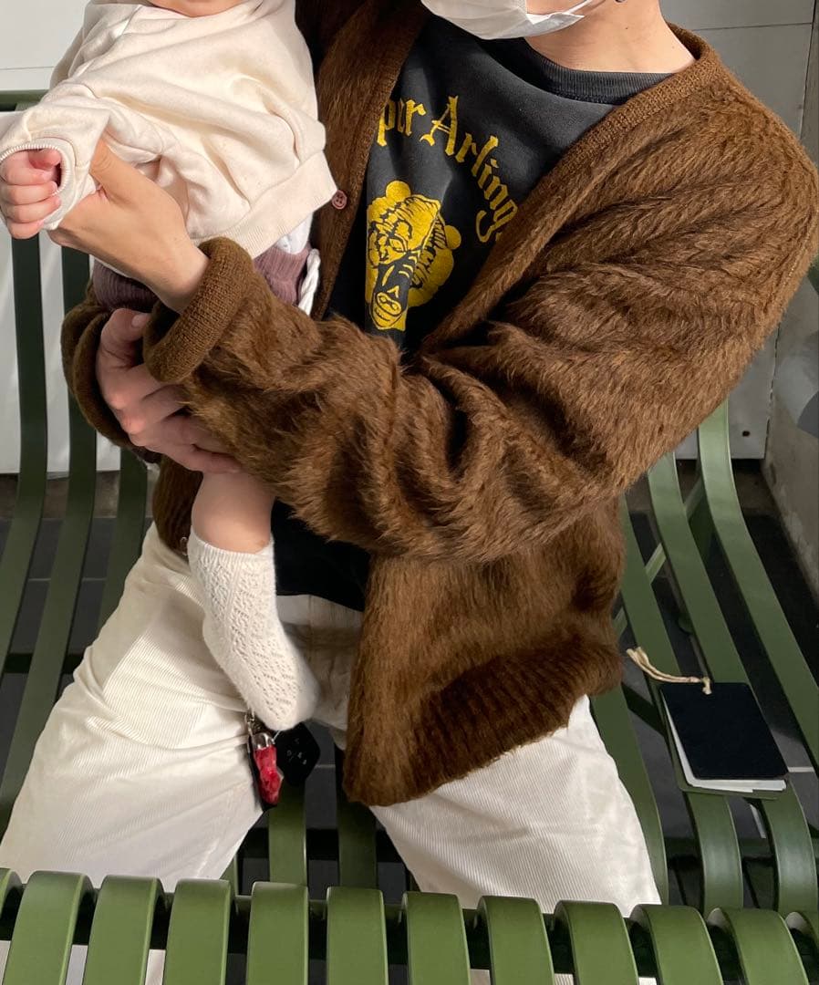 最終価格！！60s モヘアカーディガン 毛足長め XL ビックサイズ - メルカリ