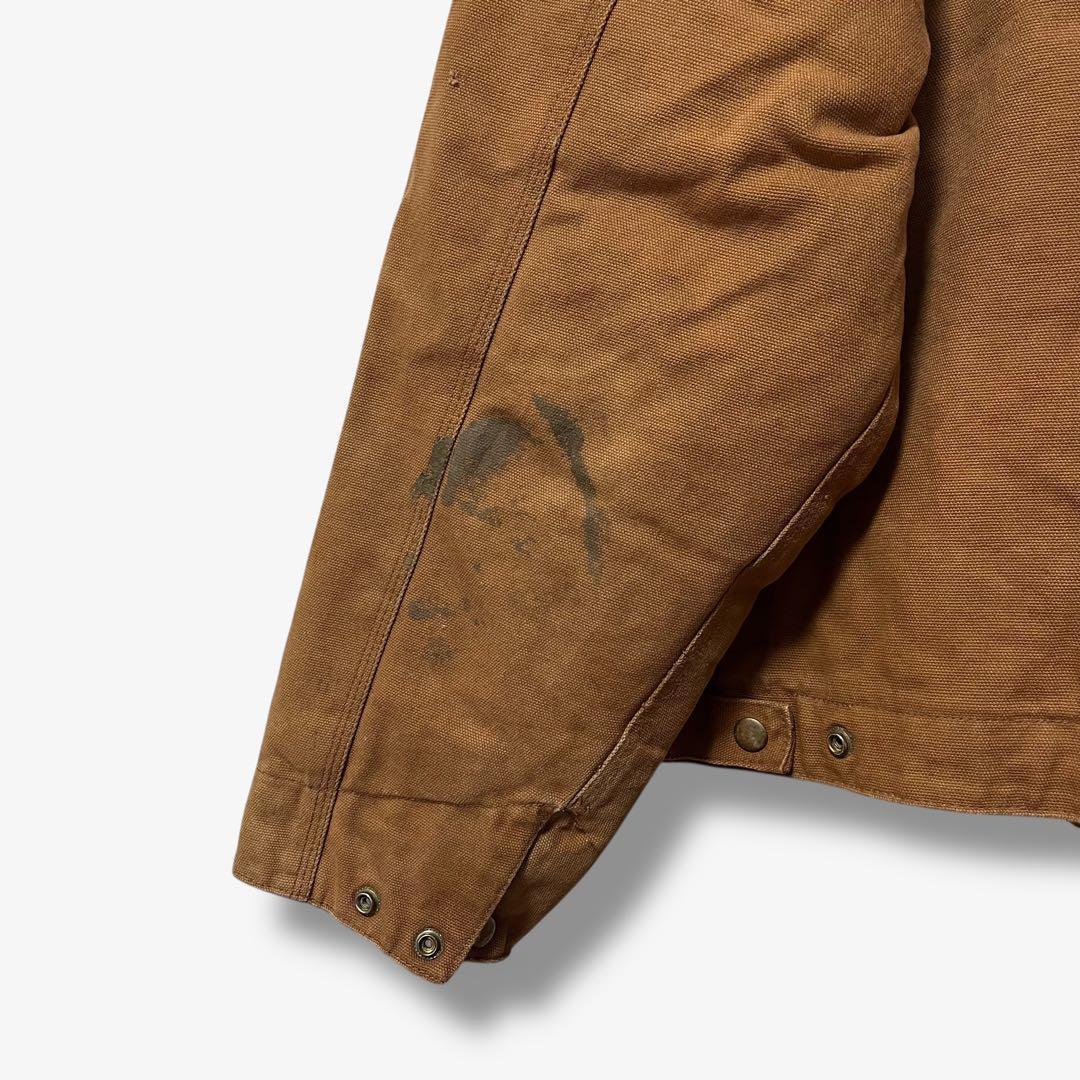 y104325 ダックジャケット ワークジャケット 刺繍ロゴ付き 裏